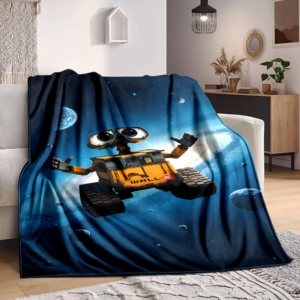 1Pc Space Adventure Robot Blanket Soft And Comfortable Casual Warm Camping Travel Christmas Halloween Xmas Gift M928219