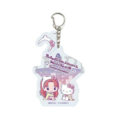 Человек, который мне интересен, не парень x Персонажи Sanrio 04 Ая Осава x Hello Kitty A [Иллюстрация мини-персонажа] Акриловый брелок с деталями