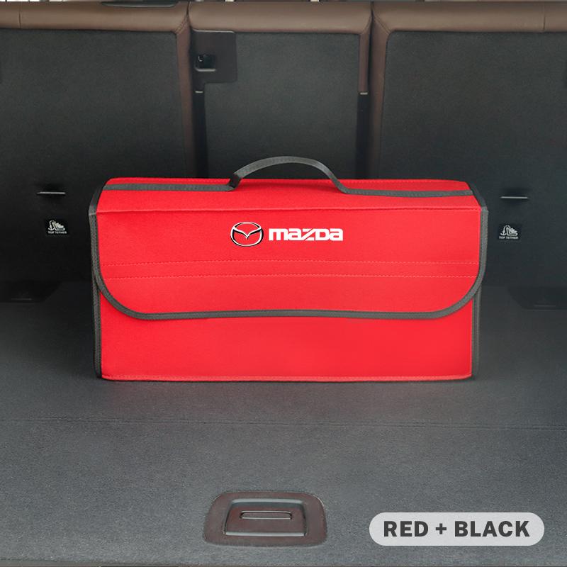 Car Trunk Tidying Organizer Box Felt Cloth Storage Bag Toolbox For Mazda 2 6 3 CX5 CX80 CX70 CX90 MX30 CX60 CX50 CX30 BT50 e-TPV