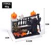 MOC Хэллоуин дом с привидениями набор строительных блоков игрушка DIY сборка сцена ужасов кладбище строительная комбинация украшение для вечеринки подарок