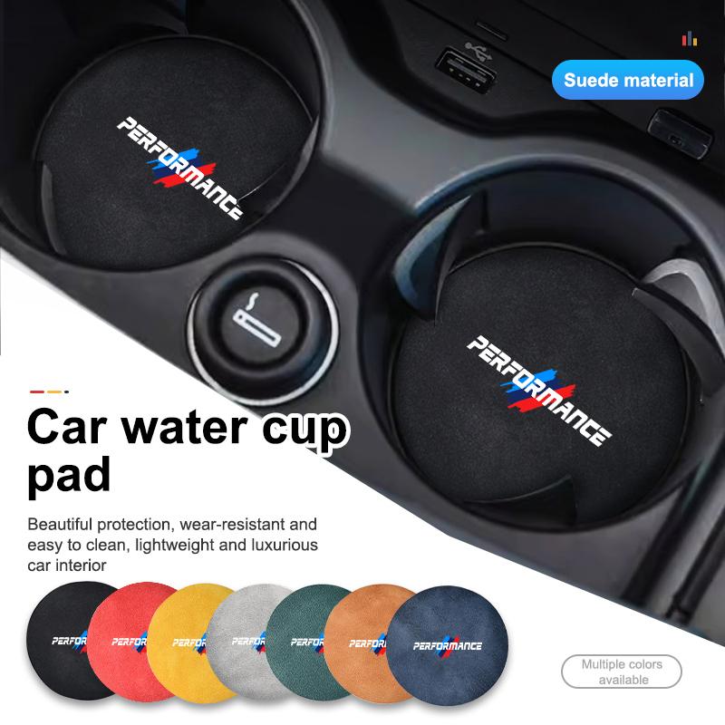 Car Suede Coaster Anti-Slip Water Cup Pad Bottle Holder Mat For BMW 1 3 5 Series X1 X3 X4 X5 X7 G20 G38 F20 F39 F48 E46