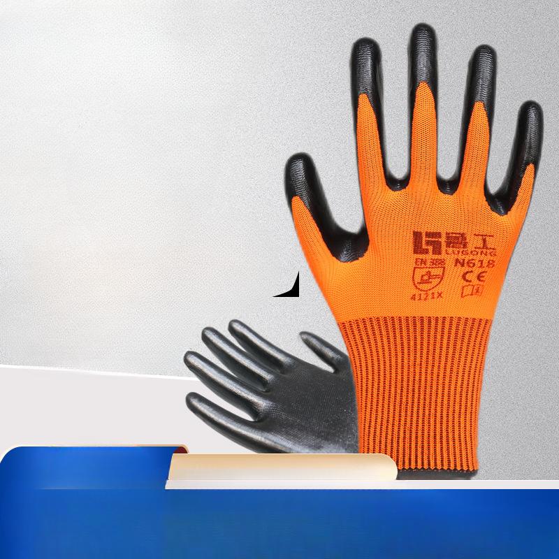 6/12 Pairs of Work Gloves, Safety Gloves, Labour Gloves, Garden Gloves, Suitable for All Kinds of Outdoor Working Scenarios.