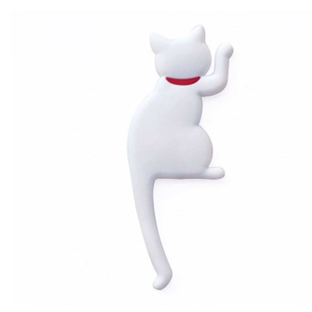 Multifunction Fashion Free Punching Easy To Install Home Decor Save Space Hook Fridge Magnet Cat Hook Refrigerator Sticke