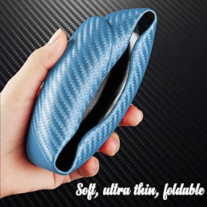 Новый замшевый чехол из углеродного волокна, автозапчасти, защитный противоскользящий чехол на руль, универсальная защита рулевого колеса автомобиля для автомобильных аксессуаров