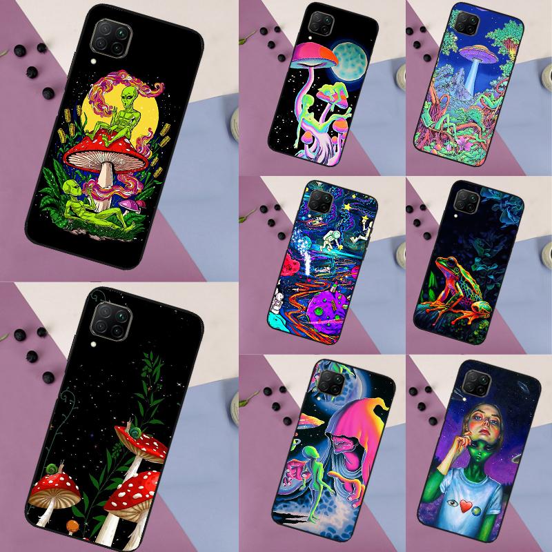 Mushroom Moon Shroom Farmer Case For Huawei P30 Pro P20 P40 Lite Nova 8i 3i 7i 11i 9 10 SE 5T Y60 Y61 Y70 Y90 Y91 Cover