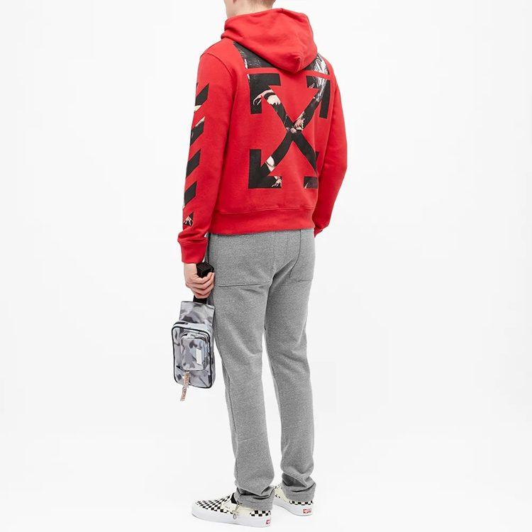OFF WHITE Толстовка с принтом Караваджо и стрелой OMBB034S20E300042088