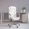 349702 vidaXL Recliner Office Chair White Faux Leather