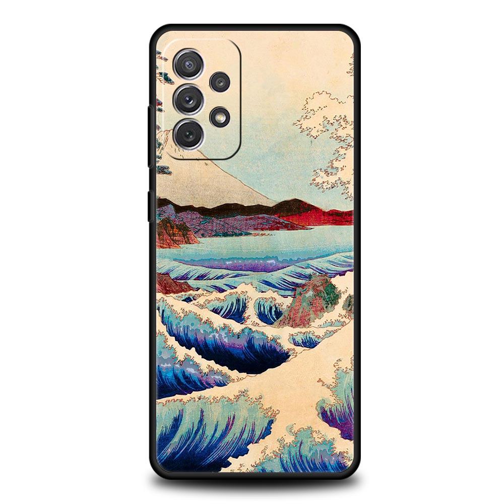 Чехол для телефона Samsung A13 A51 A71 A41 A31 A21S A11 A03S A12 A32 A52 A23 A33 A53 A73 5G Чехол Golden Great Wave Kanagawa Surf