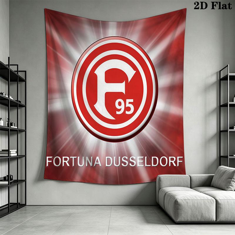 Fortuna Düsseldorf logo Wall Hanging Printed Fabric Blanket Decorative Tapestries for Bedroom Living Room Home Decor