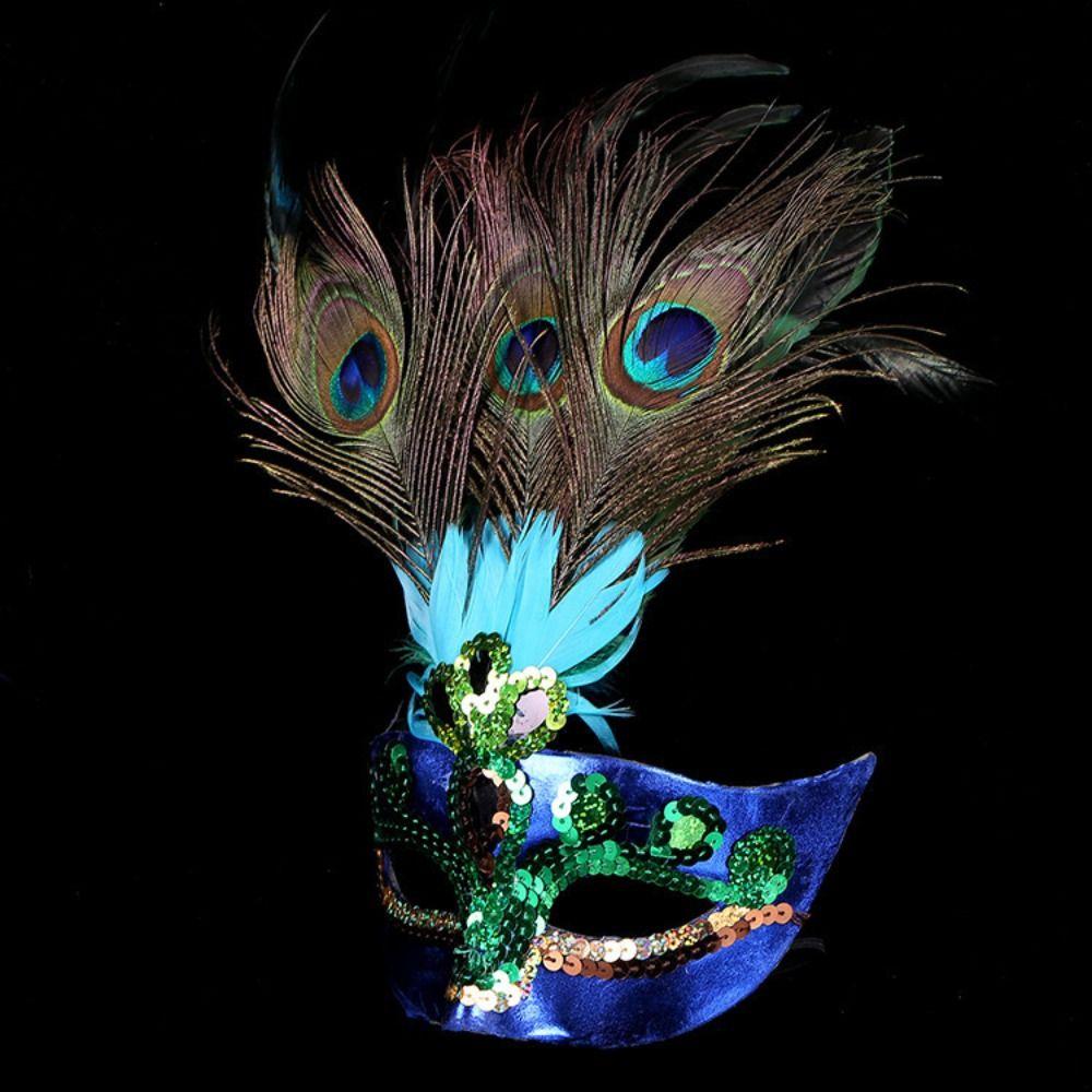 Party Supplies Carnival Mask Makeup Venice Masquerade Masks Queen Peacock Feather Mask Women