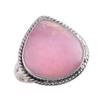 Natural Pink Opal Gemstone 925 Solid Sterling Silver Jewelry Ring Size 8 m2V14