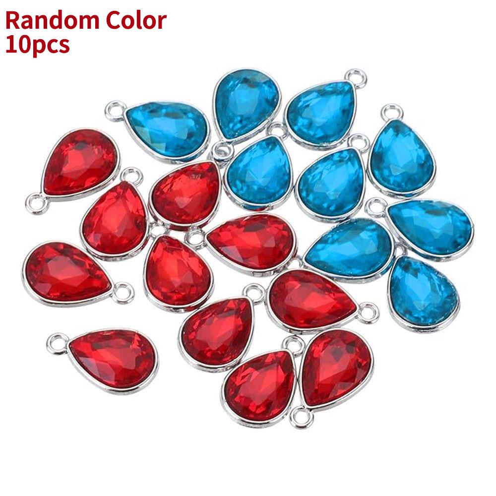 5/10/20 Сплав Стеклянный Кристалл Капля Подвеска Красный Синий Капля Воды Подвеска Ювелирные Изделия Ожерелье, Изготовление Браслетов Ювелирные Изделия