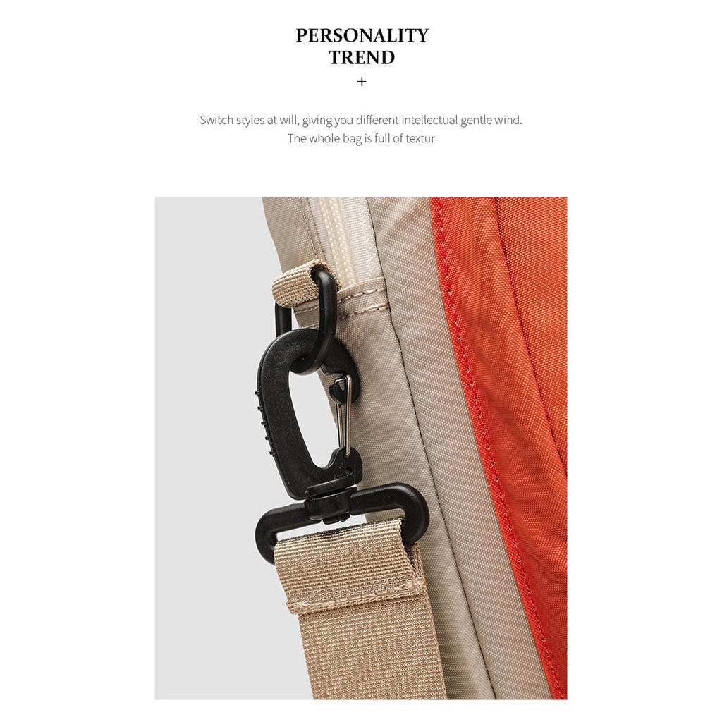 Japanese Dopamine Color Matching Messenger Bag Large Capacity 15.6-inch Dual-purpose Computer Bag Commuting Portable Shoulder Tablet Bag