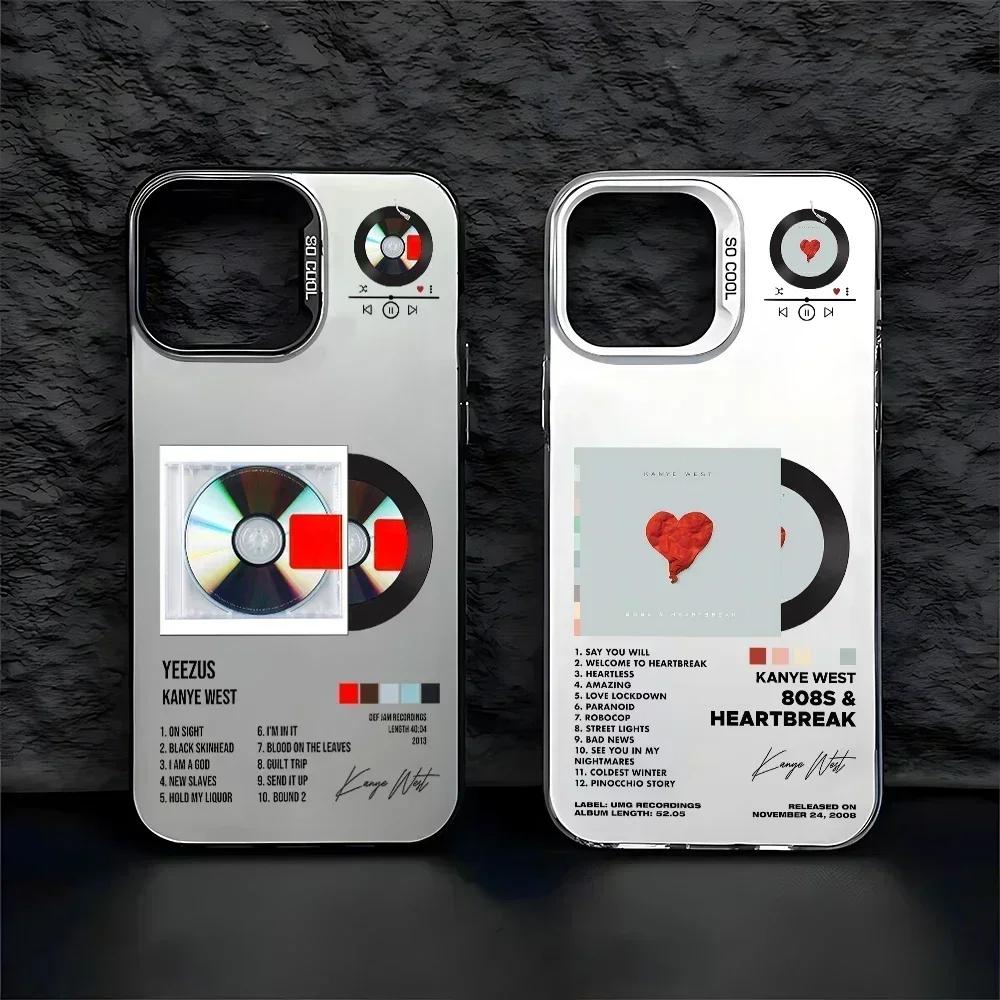 Retro Music Phone Case For iPhone 16 Case iPhone 16 Pro Max 11 12 13 16 15 Pro Max 16E Shockproof Laser Reflective Hard Shell
