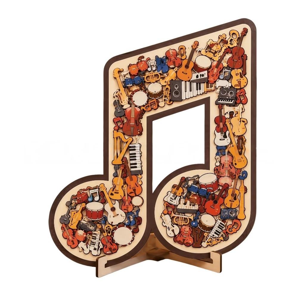 Instrument Print Musical Note Jigsaw Puzzle Irregular Musical Note Puzzle Desktop Decor
