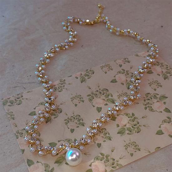 Женское колье-колье из искусственного жемчуга, короткие регулируемые удлиненные, роскошные полированные женские украшения на шею, ювелирные изделия, женский кулон для выпускного вечера