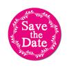 Darling Souvenir 1.6 Inches Round Classic White Wreath Save The Date Stickers Envelope Seals-45 Pcs