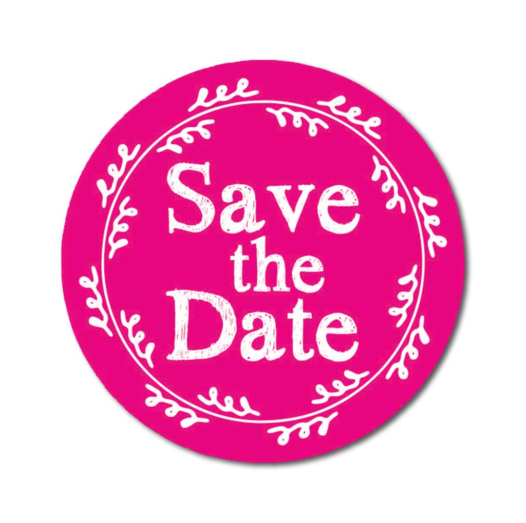 Darling Souvenir 1.6 Inches Round Classic White Wreath Save The Date Stickers Envelope Seals-45 Pcs