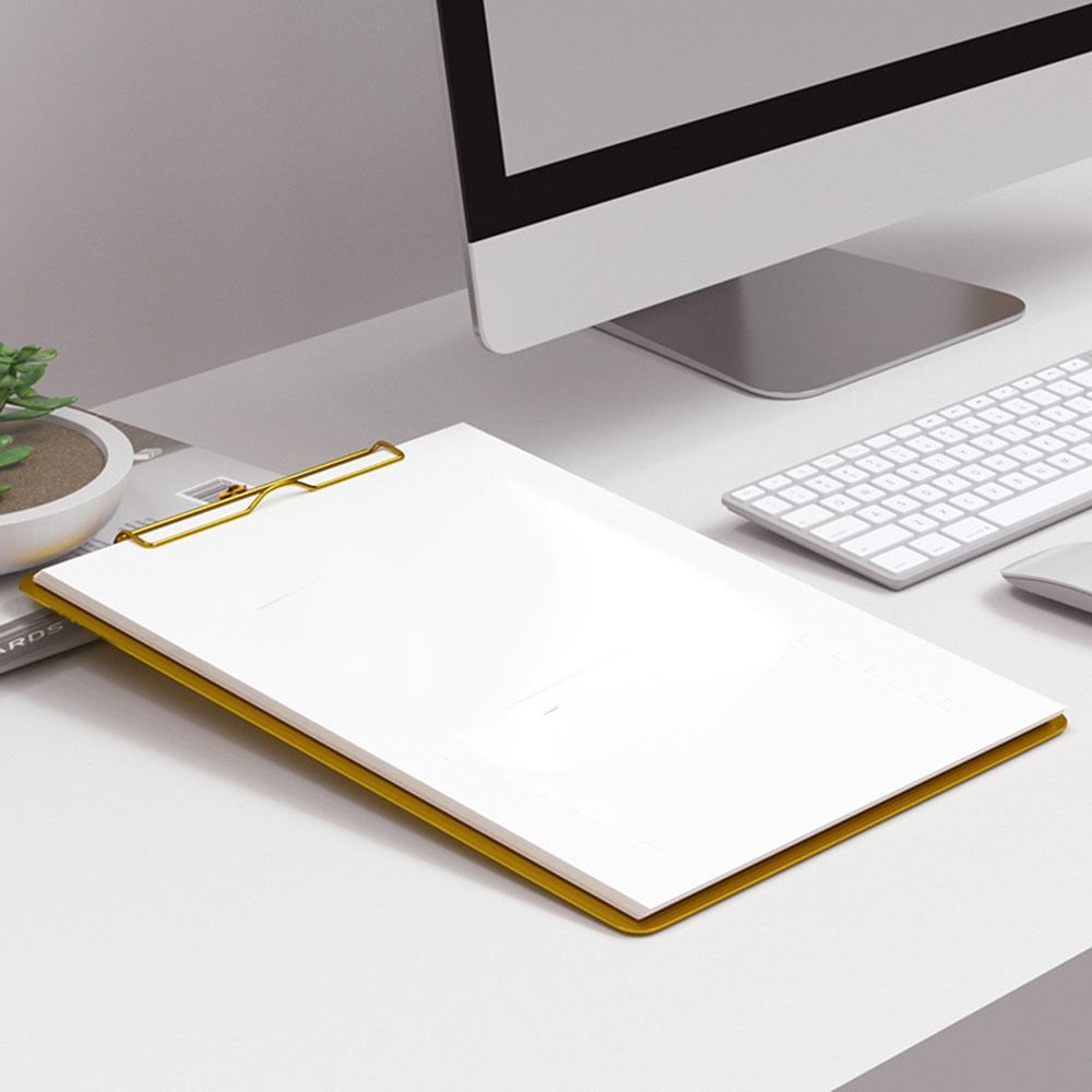 Hard Test Paper Storage Folder Stainless Steel Writing Pad Document Filing Organizer  Restaurant