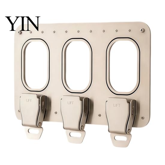 Industrial Style Key Organizer Wall Mounted Hanger with Aircraft Seat Belt Buckle Design for Entryway, Minimalist Alloy Detachable Holder Rack
