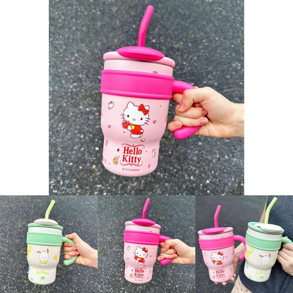 Милая Кружка-соломинка из нержавеющей стали Hello Kitty Для Девочек Мультяшный Дизайн Портативная И Высококачественная