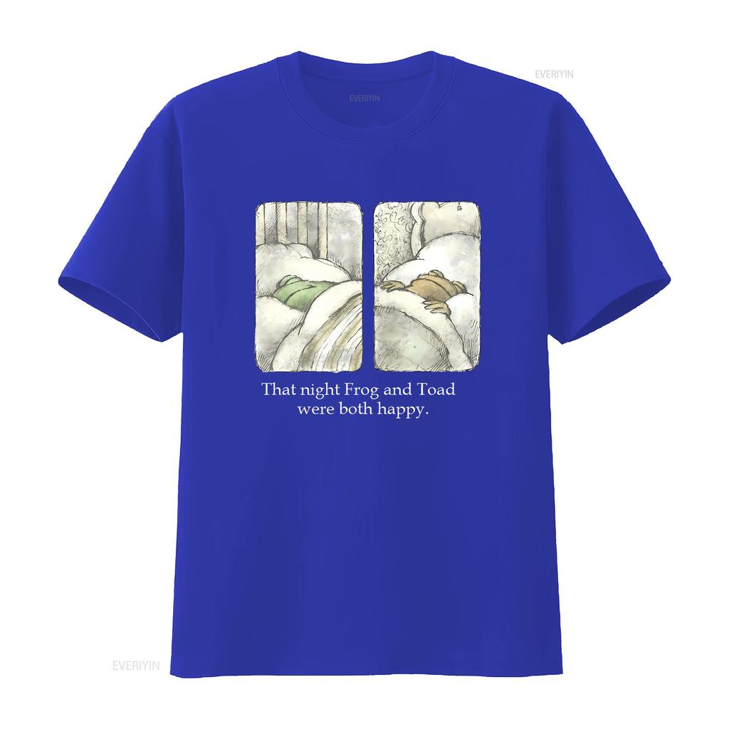 That Night Frog And Toad Were Both Happy T Shirt For Friend Vintage Bookish vintage Washed Soft fashion Stylish