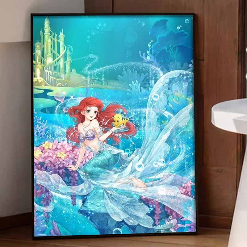 Disney Алмазная живопись 5D Ручная работа DIY Ариэль Алмазные наклейки Украшения для дома Комнаты Подарки
