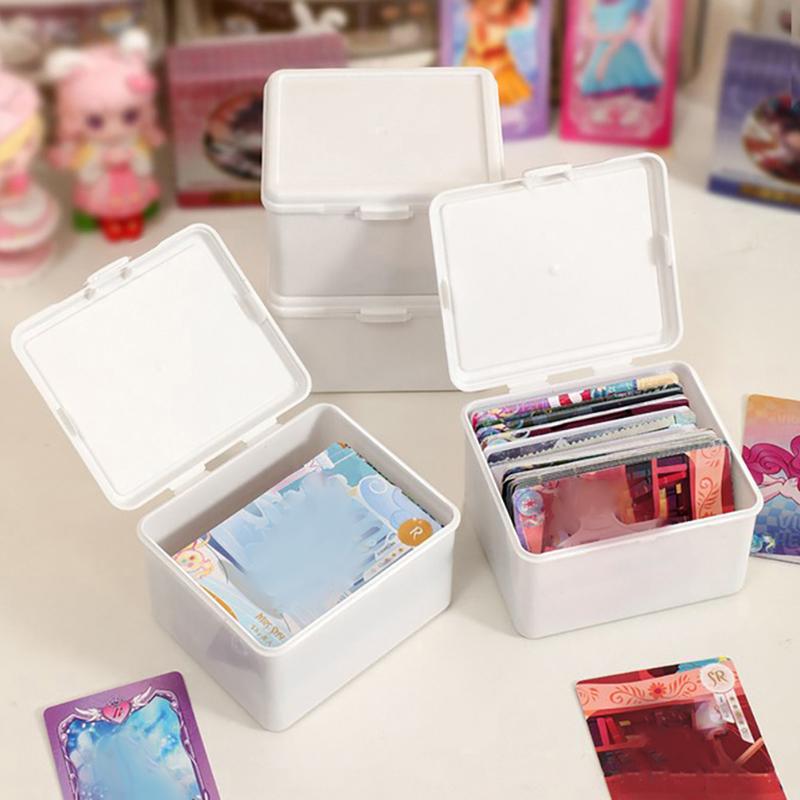 Белый ящик для хранения, штабелируемый органайзер для хранения всякой всячины с крышкой, пылезащитный чехол для хранения канцелярских принадлежностей, держатель для домашней организации