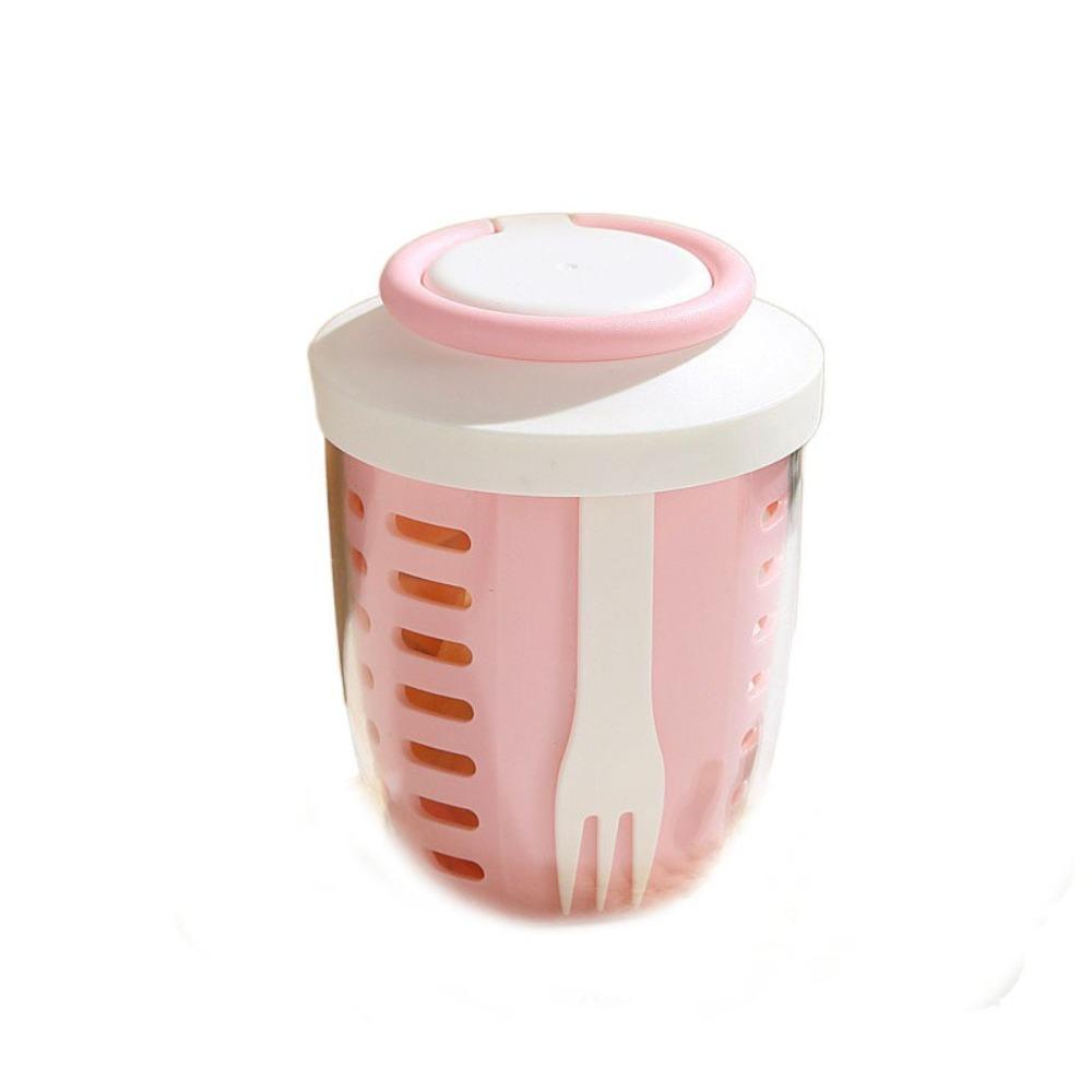 С вилкой Стакан для сока на завтрак 650 мл Бутылка для молока Многоцелевой стакан для фруктового салата Фруктовые салаты