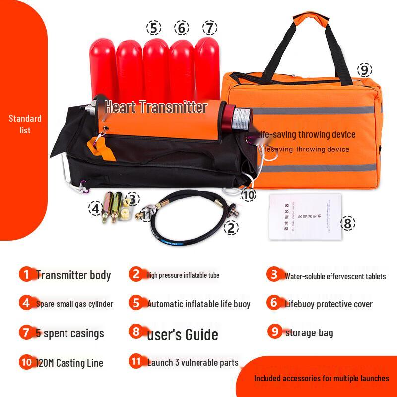 Pneumatic Lifesaving Rope Thrower