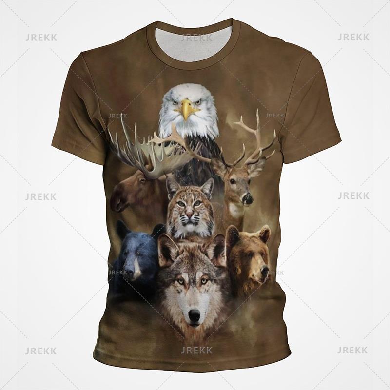 Футболки в уличном стиле с принтом американского орла и ястреба Белая голова морского орла с графическим принтом, полностью покрытая футболка Breathe Casual с коротким рукавом