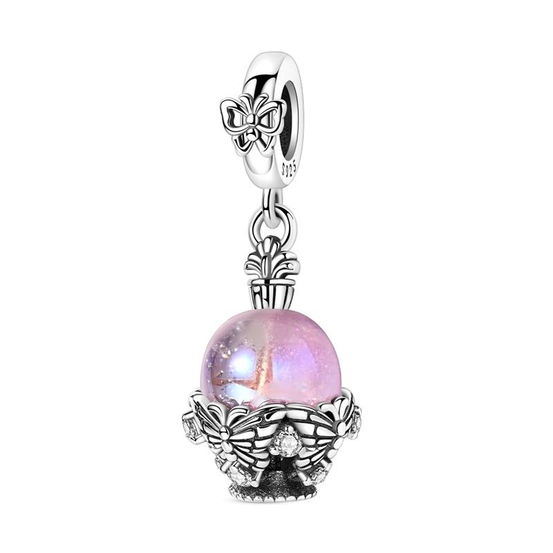 New 925 Silver Charms Beads Pendant Bow Perfume Bottle Dream Catcher for Bracelet Women Jewelry