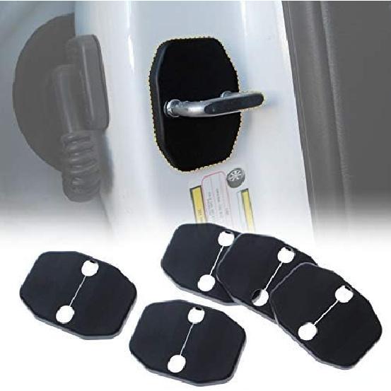 Voodonala Door Lock Covers Protection Trim for Jeep Wrangler JK JKU 2007-2018, for Jeep Grand Cherokee, for Dodge Chrysler, Black, 5PACK