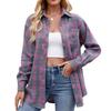 New Autumn and Winter Women's Casual Fashion Hottie Loose Plaid Shirt