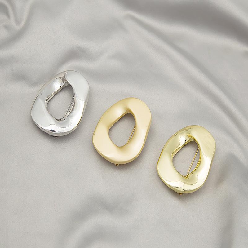 Геометрическая глянцевая круглая брошь - Модный европейский и американский аксессуар для костюма