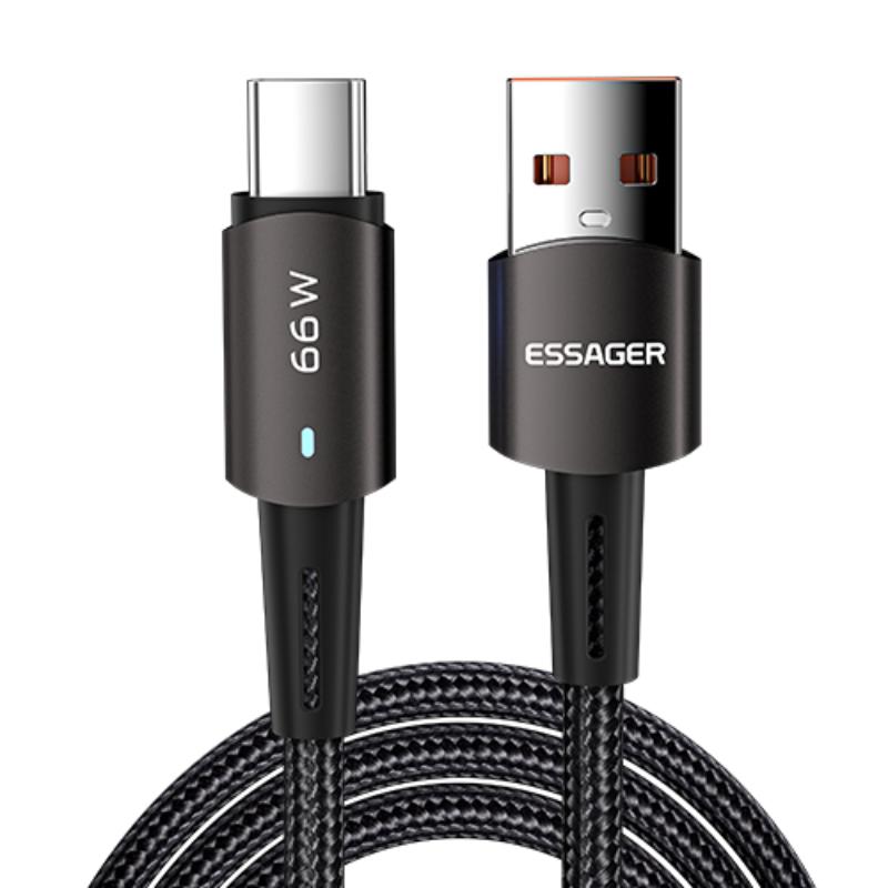 Essager Кабель USB Type C PD66W Кабель для быстрой зарядки Кабель для передачи данных мобильного телефона для Samsung Huawei Xiaomi Mi Redmi Сотовый телефон USB-провод