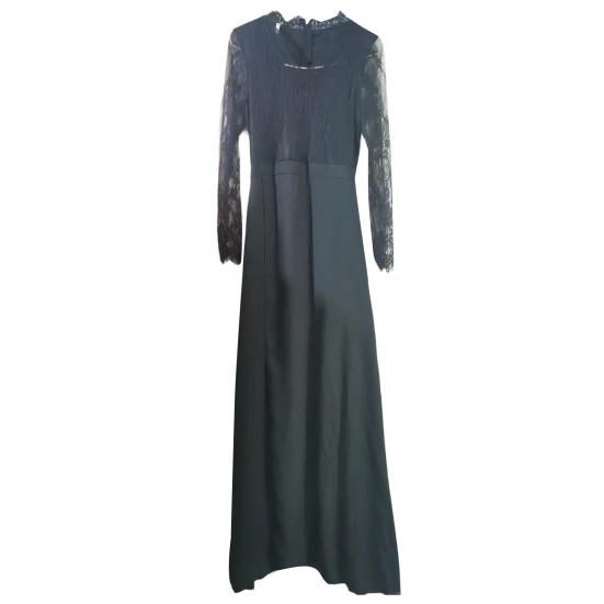 Женское вечернее платье однотонное элегантное милое плиссированное темпераментное прозрачное кружевное сексуальное высокое