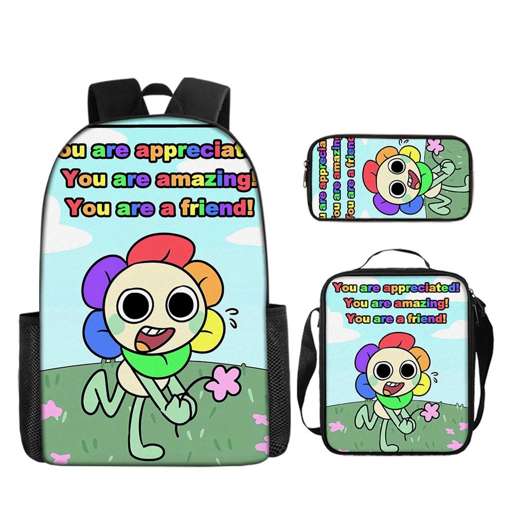 Рюкзак с принтом, сумка через плечо, пенал, набор из трех предметов