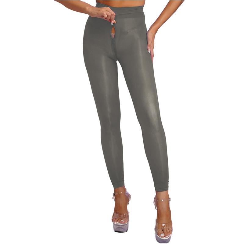 Женские прозрачные эластичные прозрачные колготки с застежкой-молнией и эластичным поясом, леггинсы