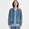 Levis однотонная джинсовая куртка с длинным рукавом на пуговицах, мужские куртки синего цвета A3174-0004