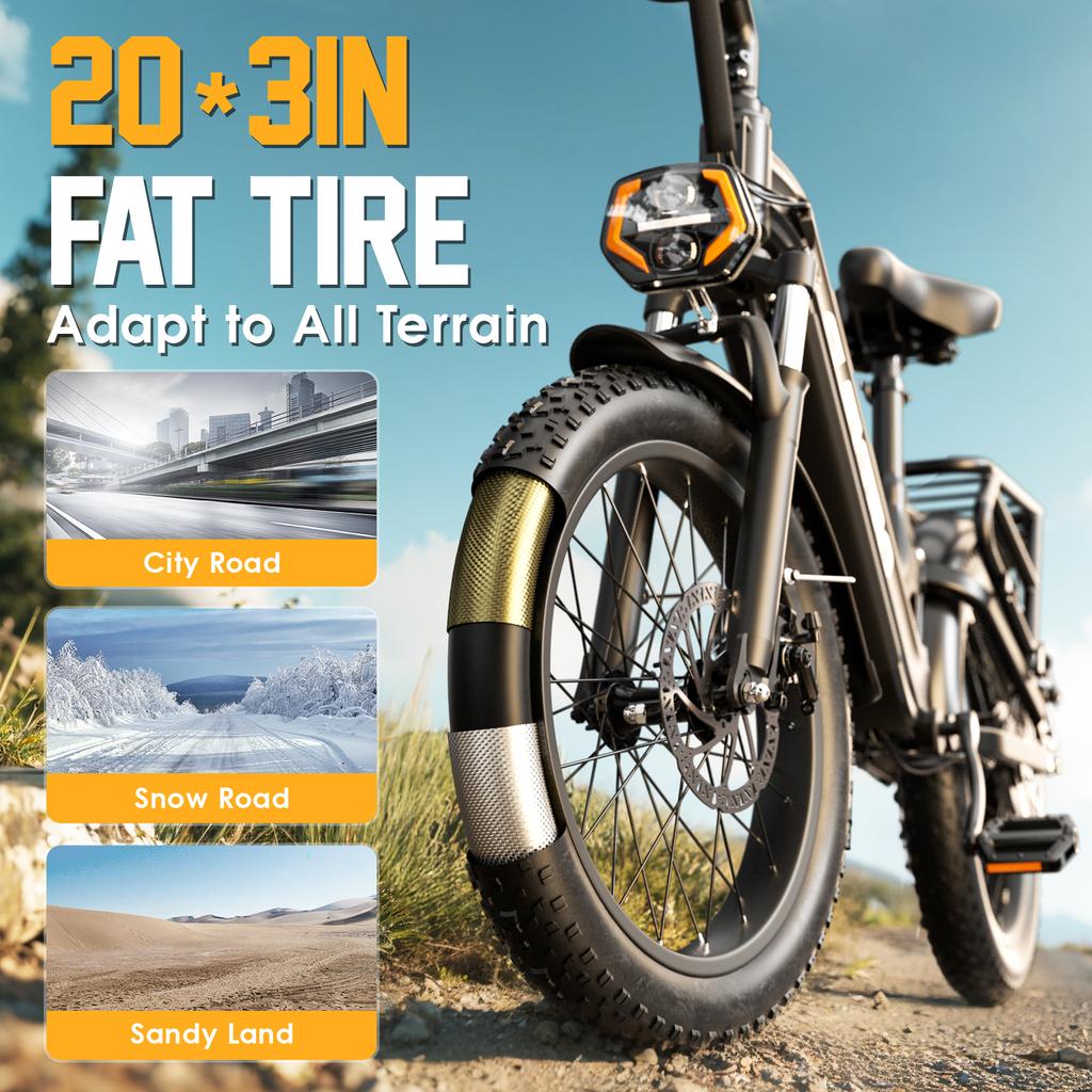 CLEYTRO XC20 Electric Bike for Adults 48V 15.6Ah Battery 100KM Long Range 7-Speed Dual Disc Brake E-City Bike