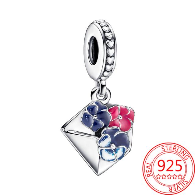 Новый брелок-ключ в виде божьей коровки и сердца, подходит для оригинального модного браслета из стерлингового серебра S925, брелок-подвеска для девочки, подарок