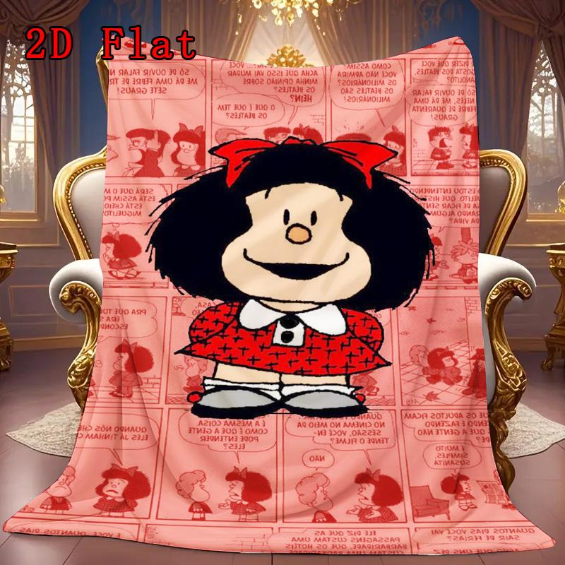 Mafalda 2D Flat Pattern Flannel Blanket High quality All Seasons Warmth and Comfort Perfect for Christmas Gifts.NMT0928451