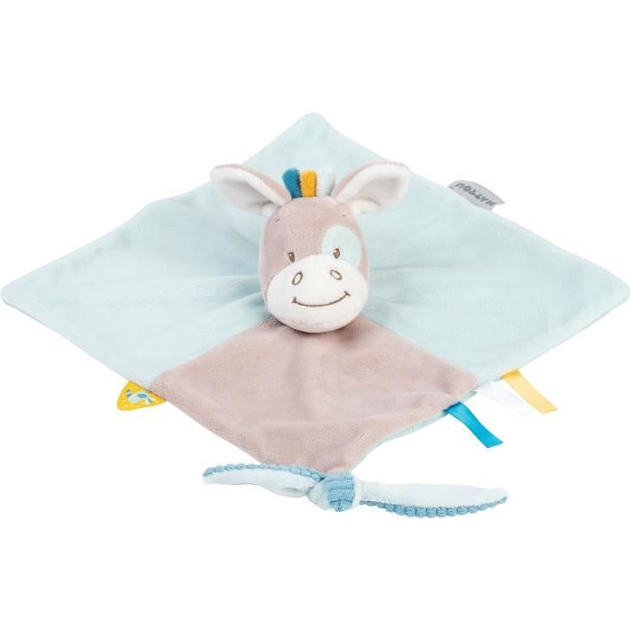 NATTOU Tim & Tiloo Doudou - Tim le cheval - 27 x 27 cm Bleu/Gris