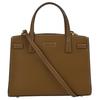 Tory Burch Walker Adjustable Detachable Shoulder Strap Leather Briefcase Crossbody Tote Bag Small Women bags Hazelnut-Brown 73625-244