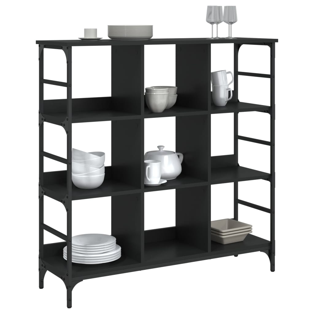 Sideboard in Black 102 x 32 x 103.5 cm Particleboard