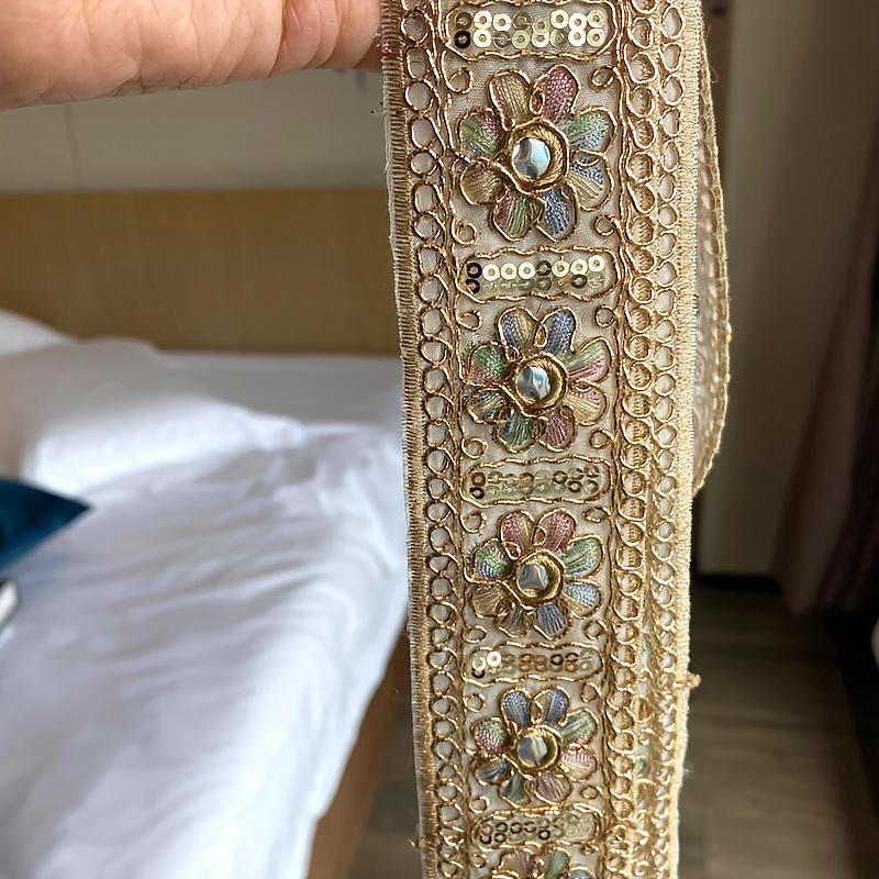 4.5смx10 ярдов Материалы для DIY Богемный стиль Швейные принадлежности Многофункциональный Цветочная вышивка Декор для штор Несколько цветов