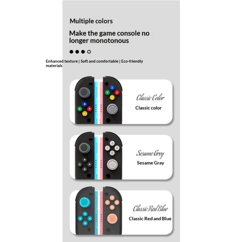 Колпачки на стики для контроллера Switch 2, цветные силиконовые колпачки для аксессуаров ручки Switch 2