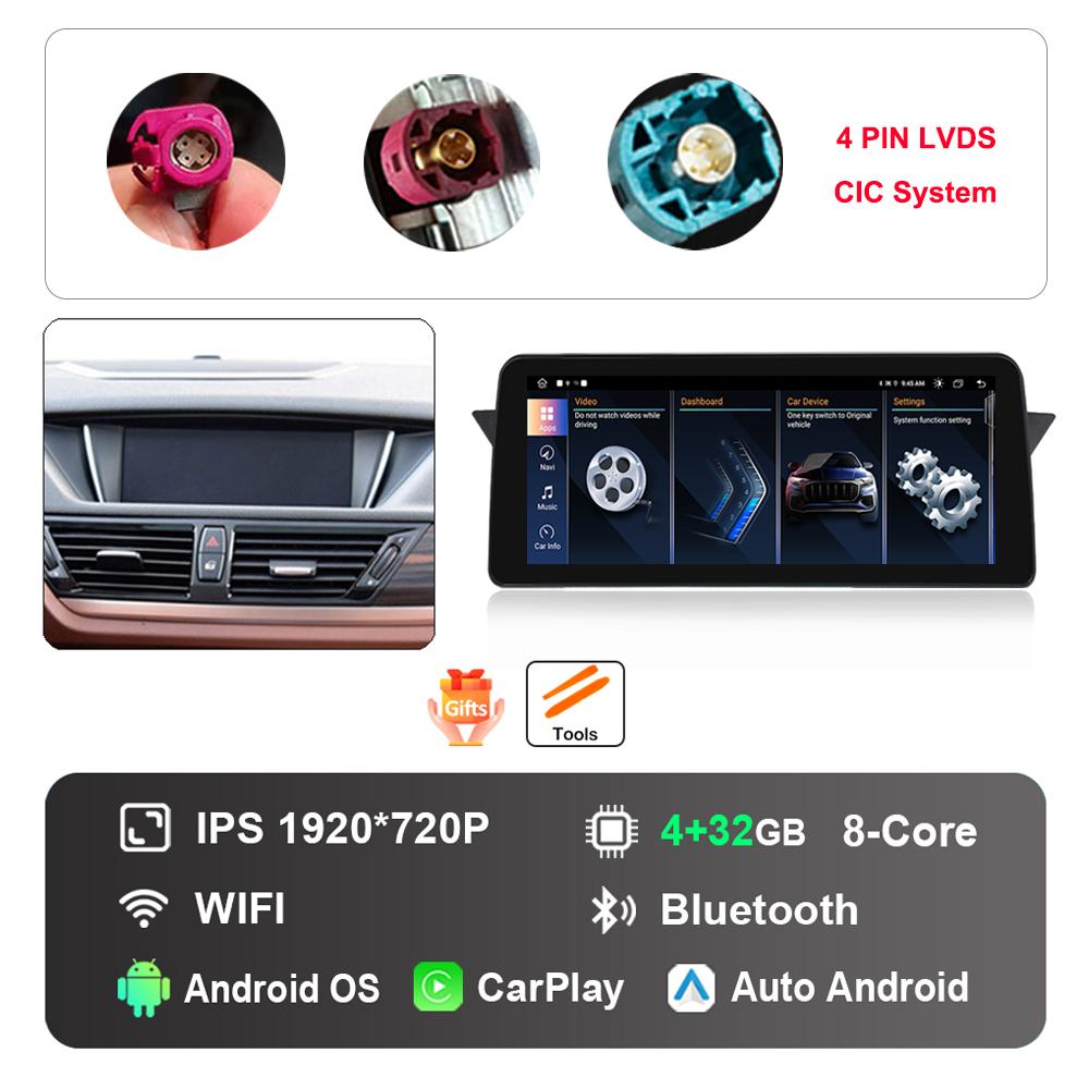 12.3 inch for BMW X1 E84 2009 -2015 CIC System DSP Stereo GPS HD Touch Screen Android Car Radio Multimedia Player GPS 4G WiFi