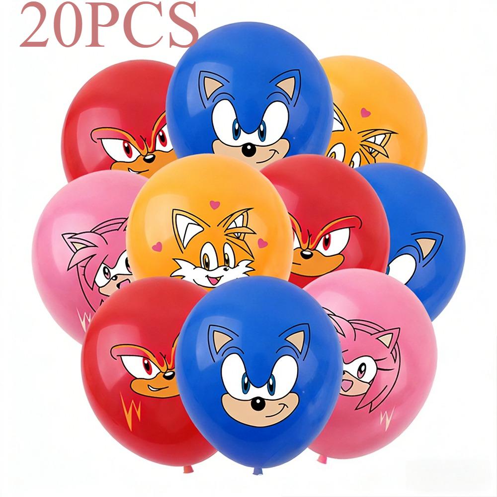 20Pcs The Hedgehog Birthday Balloons  Cartoon Latex Balloons For Kids Game Theme Party Decorations Birthday Party Supplies
